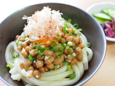 Udon Noodle with Natto